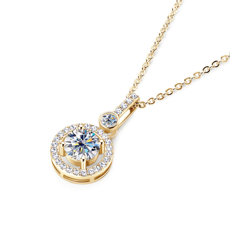 Gale Halo Moissanite Pendant-VOOGME