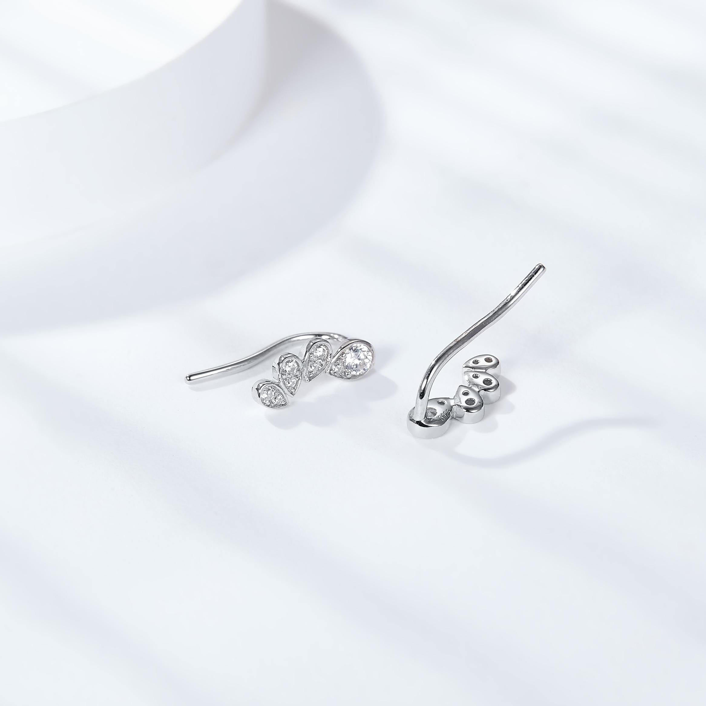 Pear Shape Moissanite Hook Earrings-VOOGME