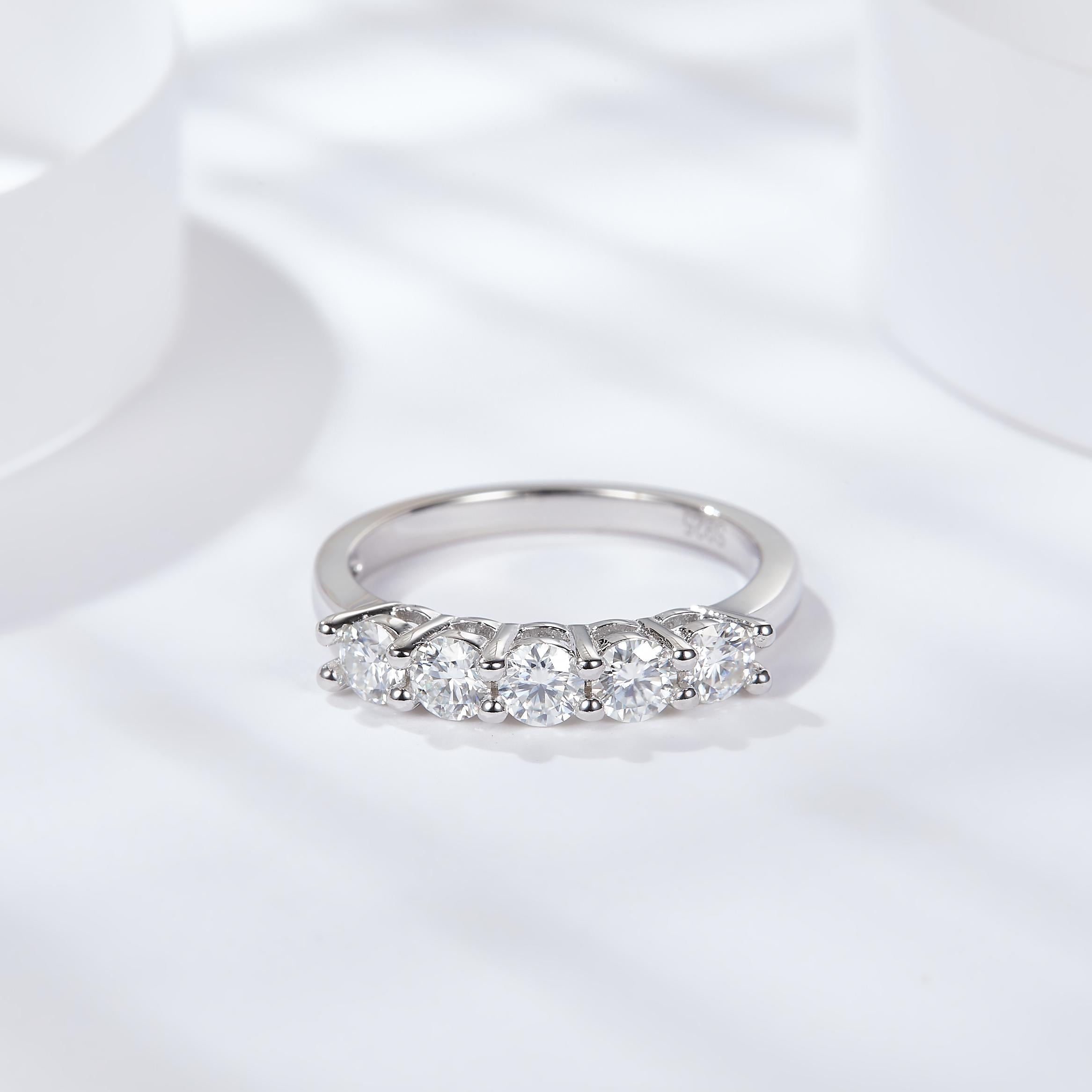 Eternal Moissanite Wedding Band-VOOGME