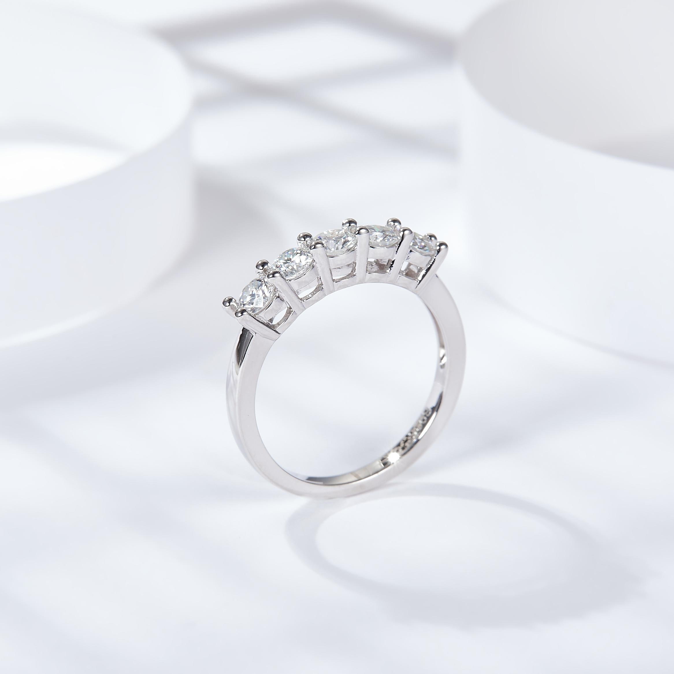 Eternal Moissanite Wedding Band-VOOGME