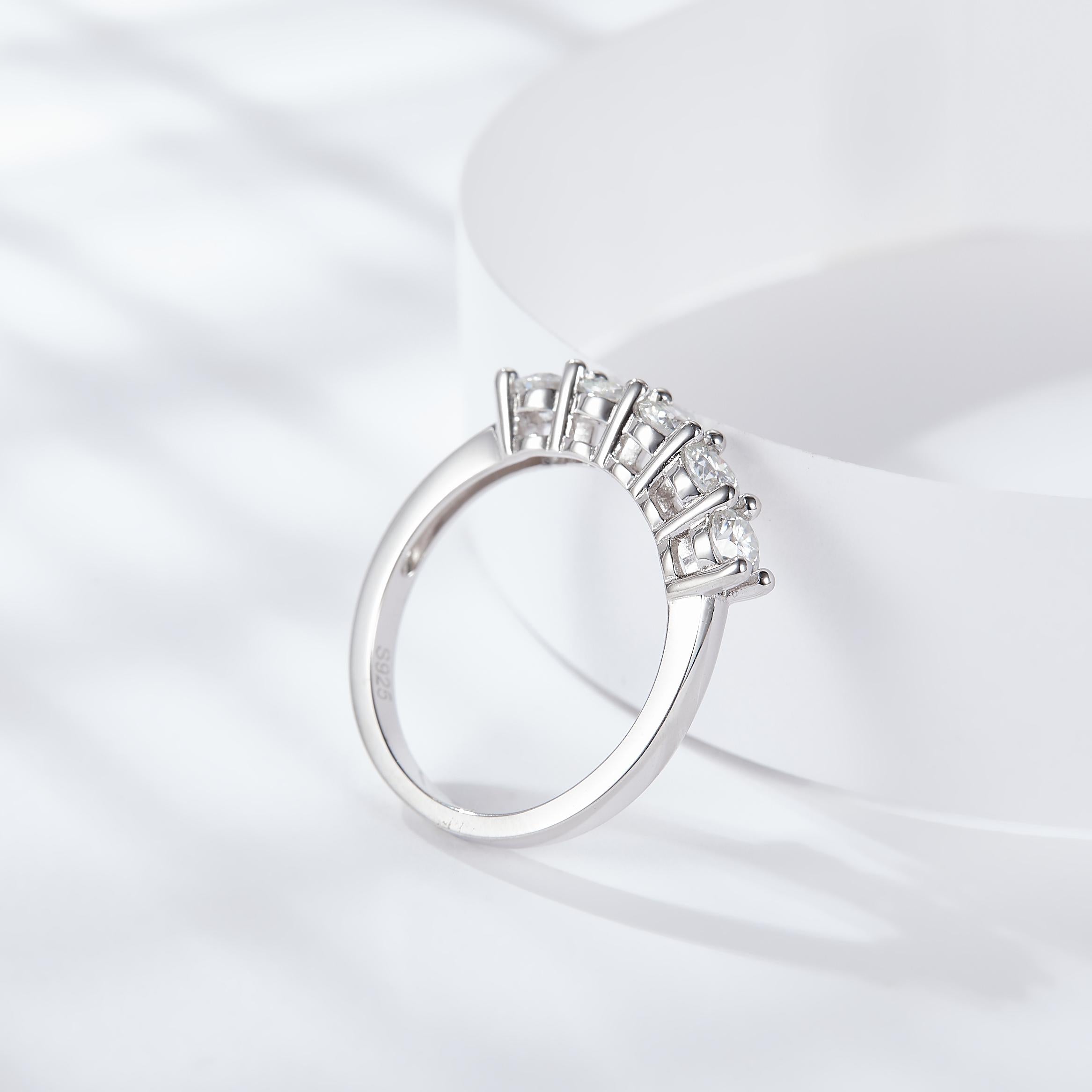 Eternal Moissanite Wedding Band-VOOGME