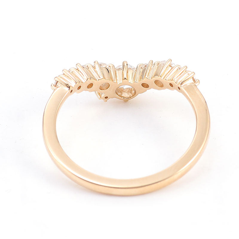 Ten Stones Embrace Moissanite Wedding Band-VOOGME