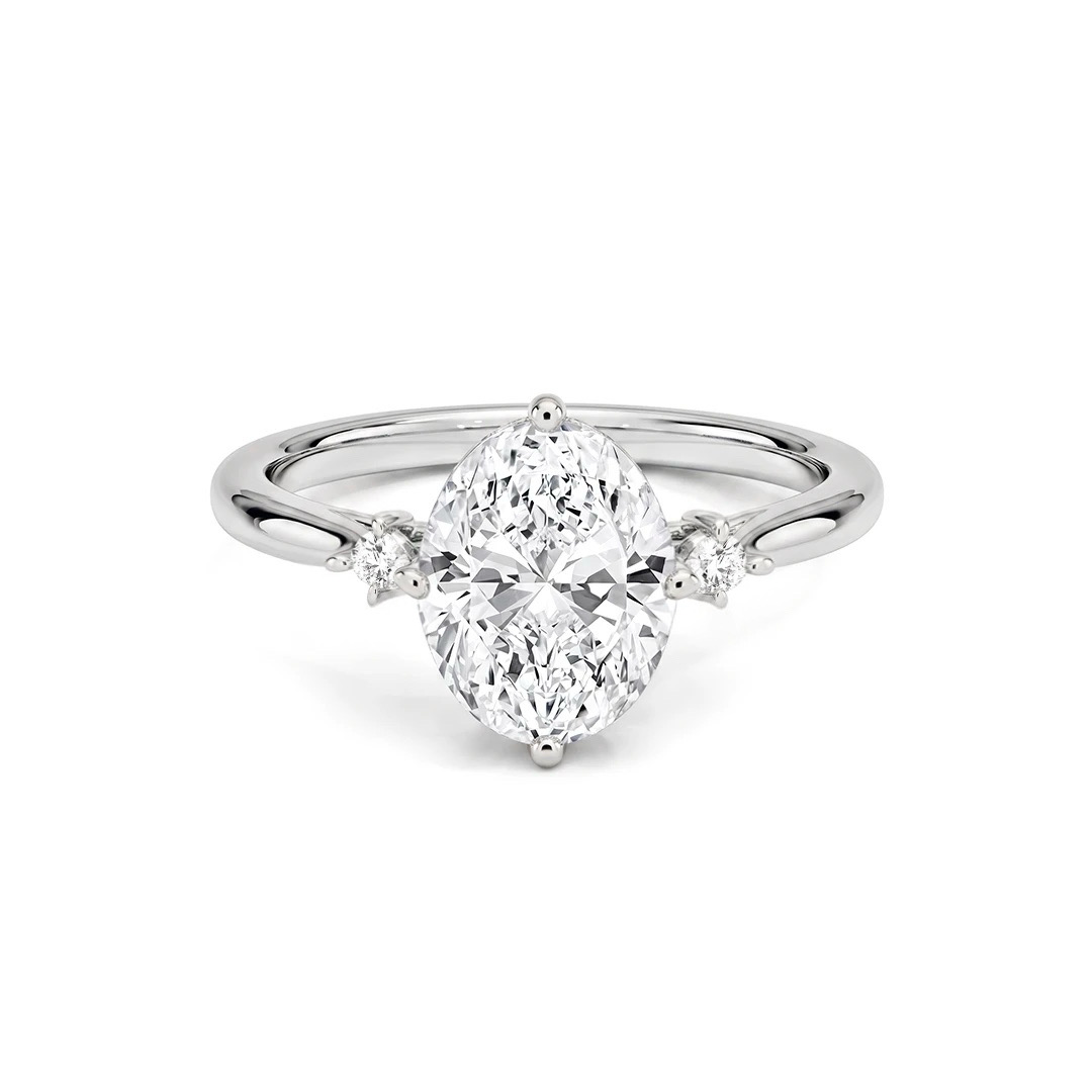 Zenith Three-Stone Moissanite Ring