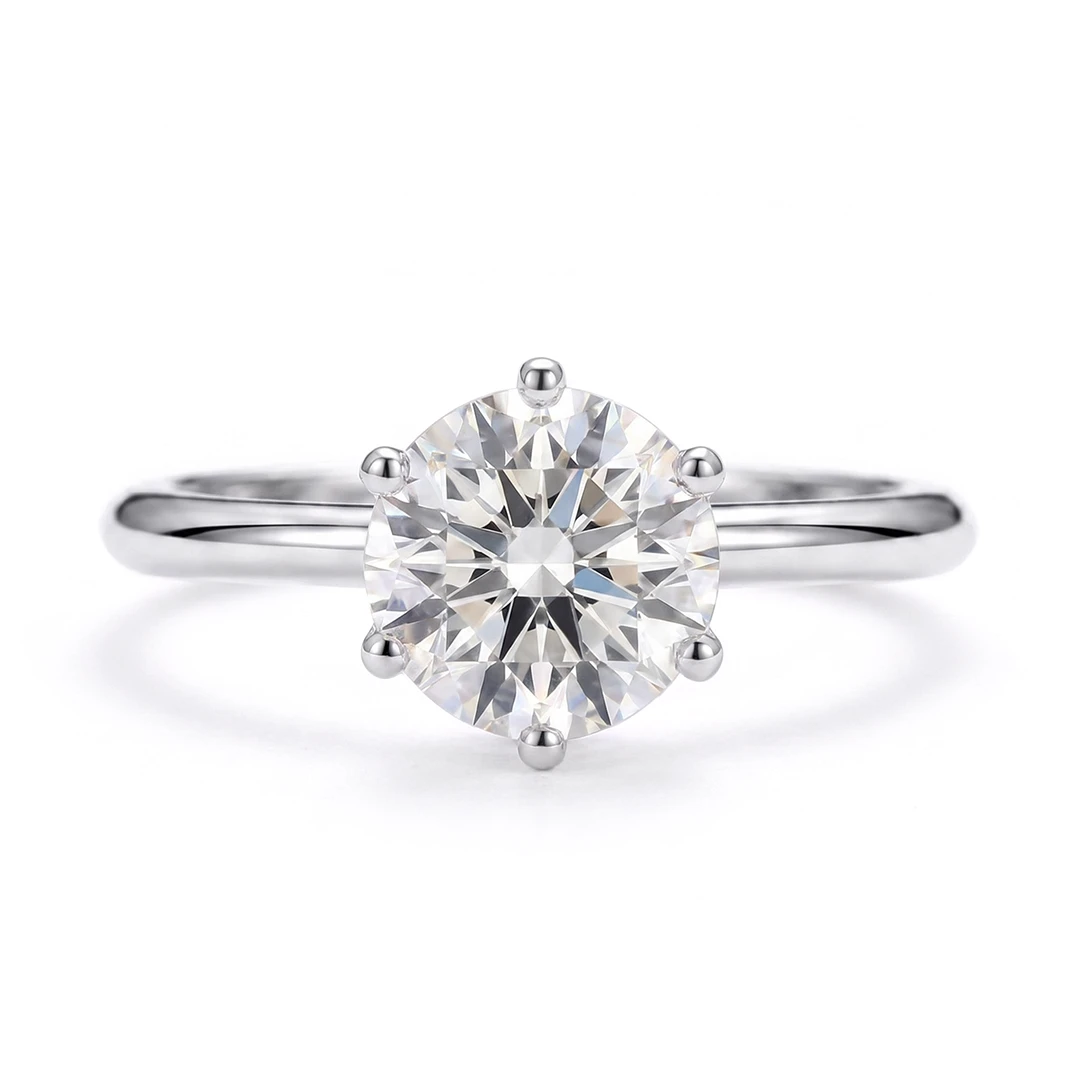 Selection Classic Six-Prong Moissanite Engagement Ring