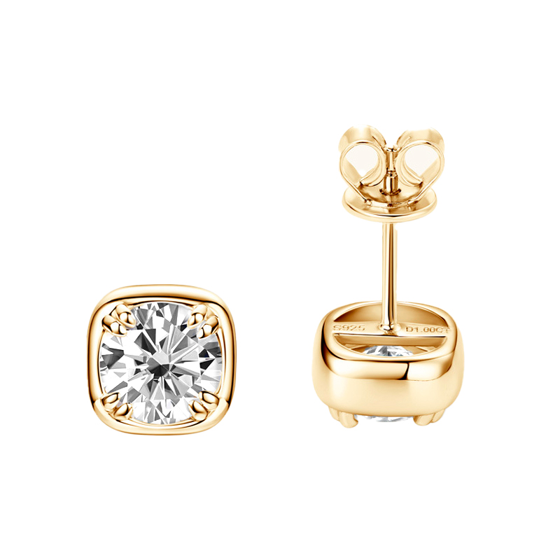 Square Sugar Moissanite Earrings (2.0 ct. tw)