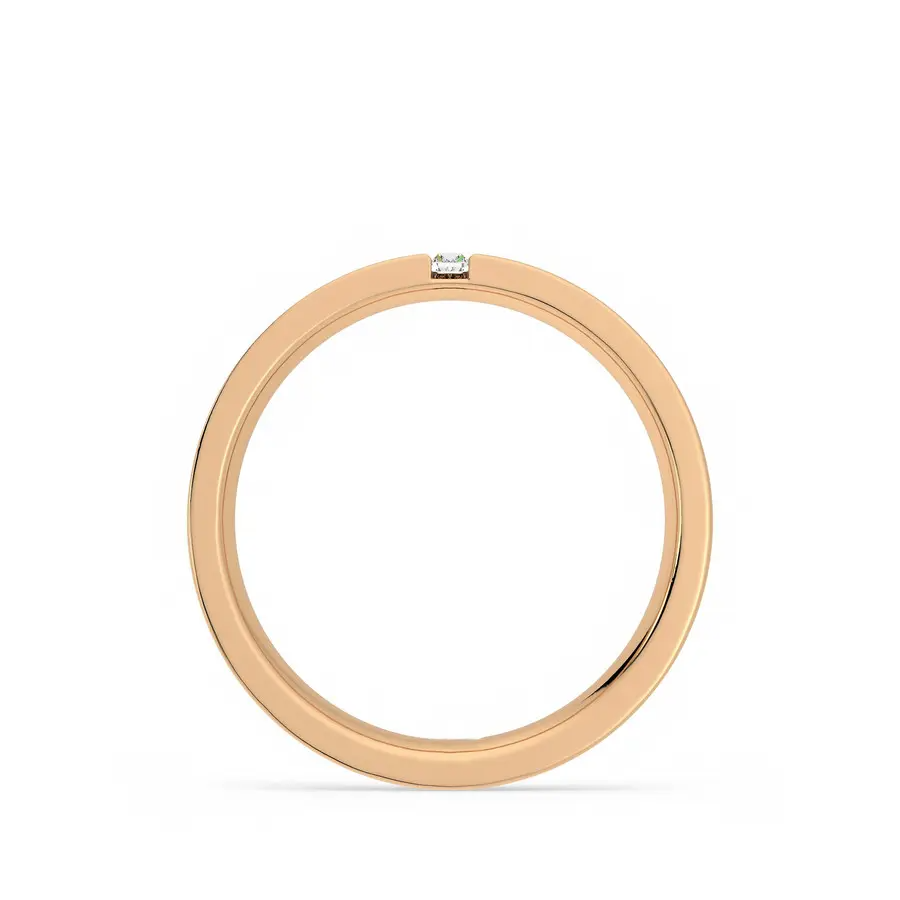 2.5mm Emerald Moissanite Wedding Band-VOOGME