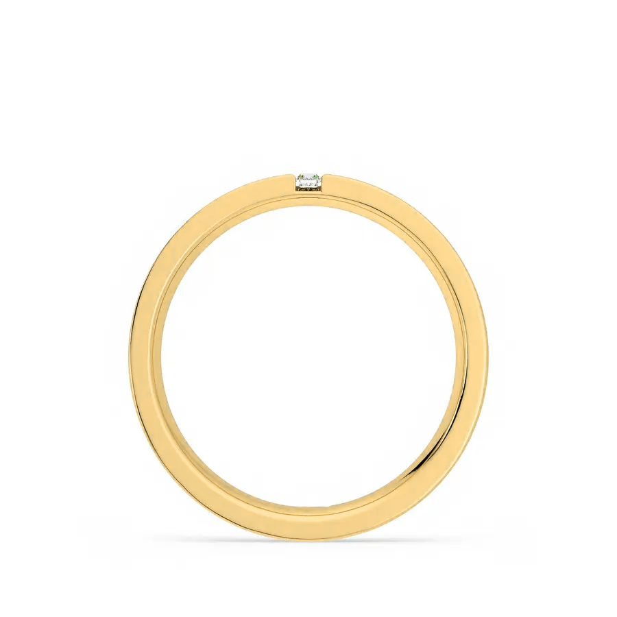 2.5mm Emerald Moissanite Wedding Band-VOOGME