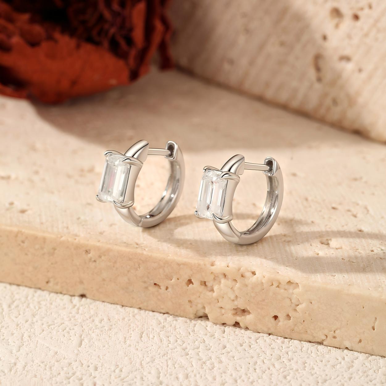 Assorted Shape Moissanite Hoop Earrings