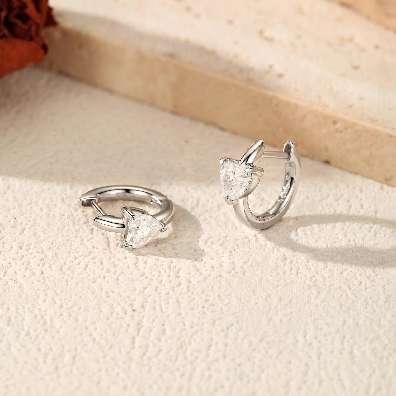Assorted Shape Moissanite Hoop Earrings