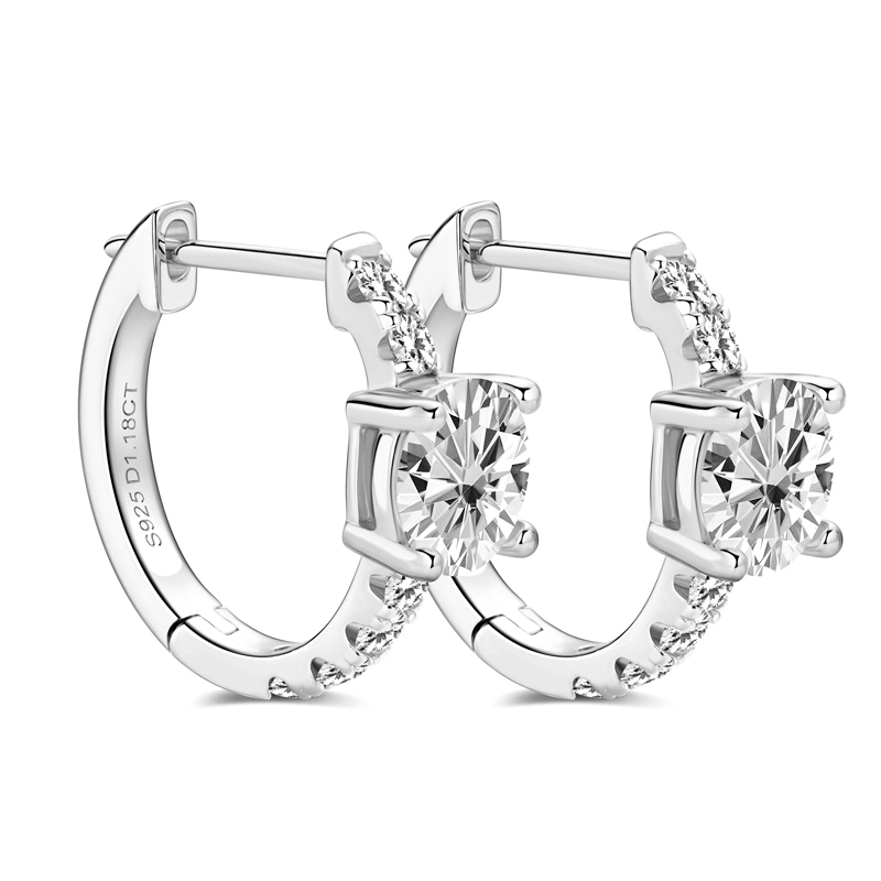 Kelley Moissanite Hoop Earrings (2.36 ct. tw)