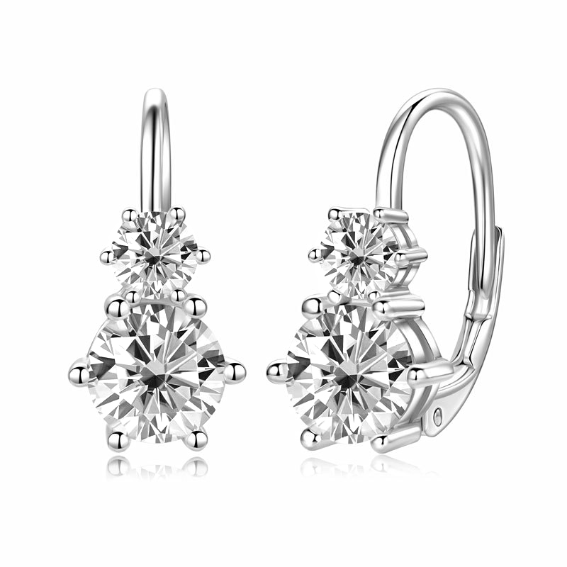 Octavia Moissanite Leverback Earrings