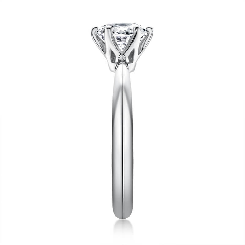 Selection Classic Six-Prong Moissanite Engagement Ring-VOOGME