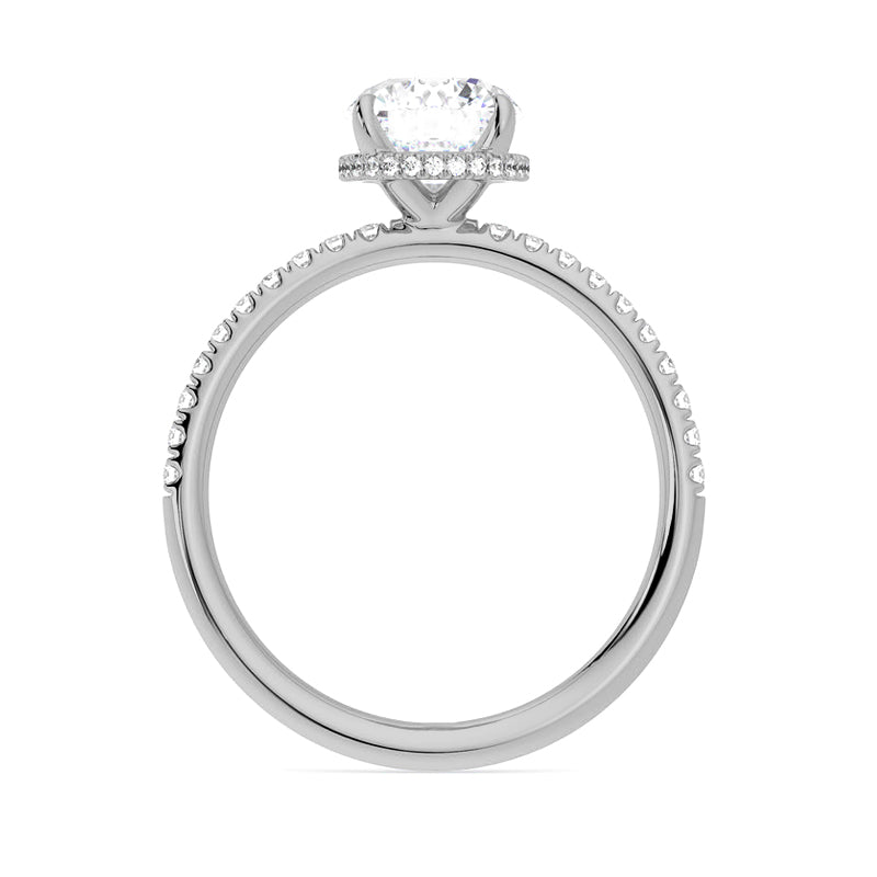 Hyne Pave Moissanite Engagement Ring-VOOGME