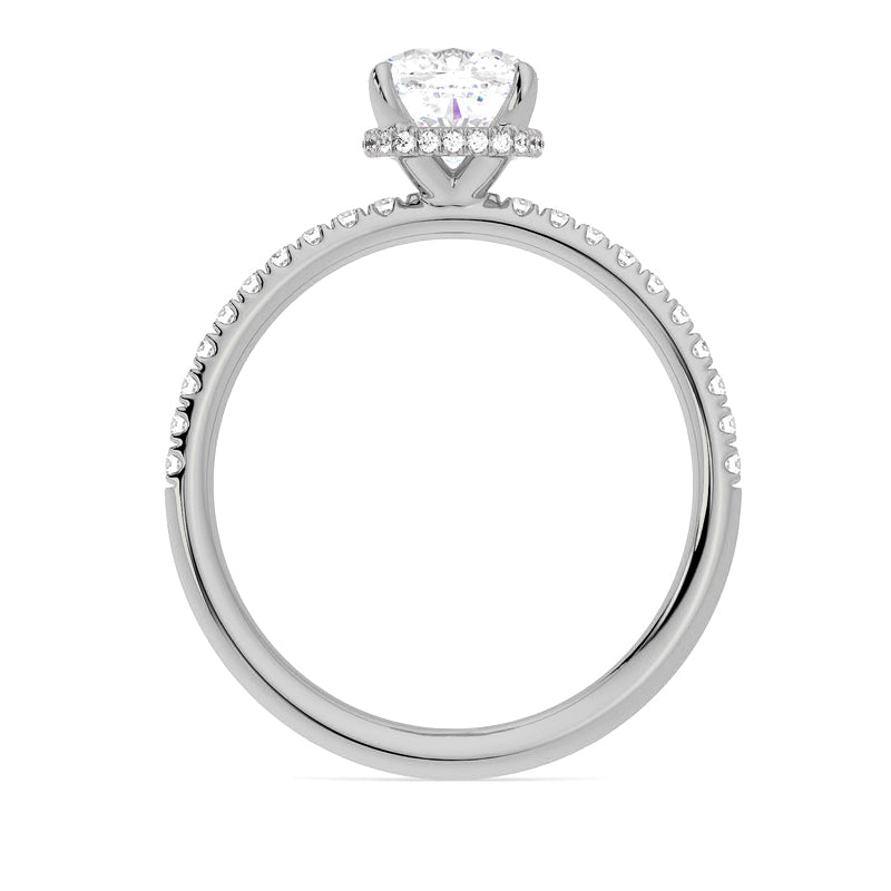 Hyne Pave Moissanite Engagement Ring-VOOGME
