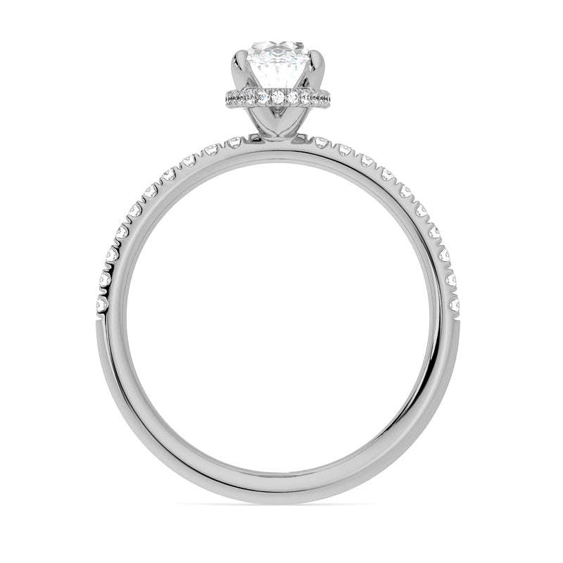 Hyne Pave Moissanite Engagement Ring-VOOGME