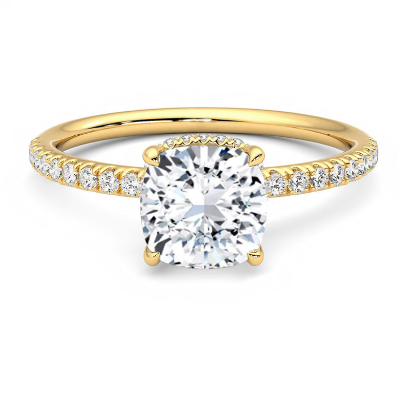 Hyne Pave Moissanite Engagement Ring-VOOGME