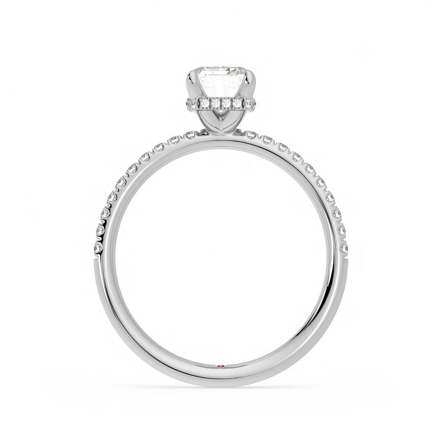 Hyne Pave Moissanite Engagement Ring-VOOGME