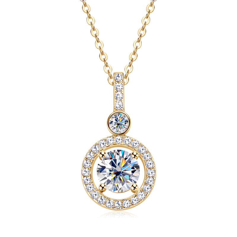 Gale Halo Moissanite Pendant-VOOGME