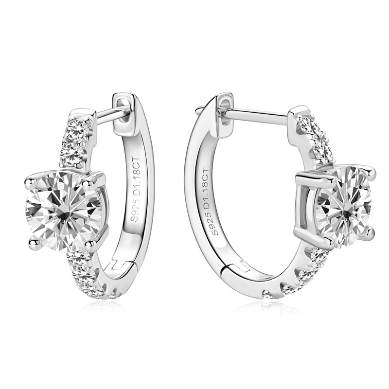 Kelley Moissanite Hoop Earrings (2.36 ct. tw)