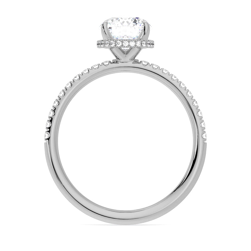 Hyne Pave Moissanite Engagement Ring-VOOGME
