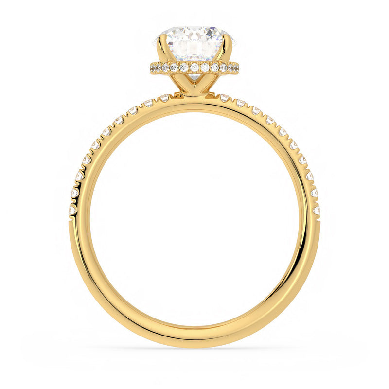 Hyne Pave Moissanite Engagement Ring-VOOGME