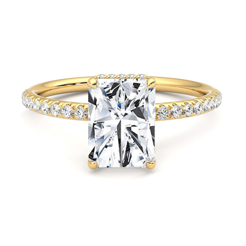 Hyne Pave Moissanite Engagement Ring-VOOGME