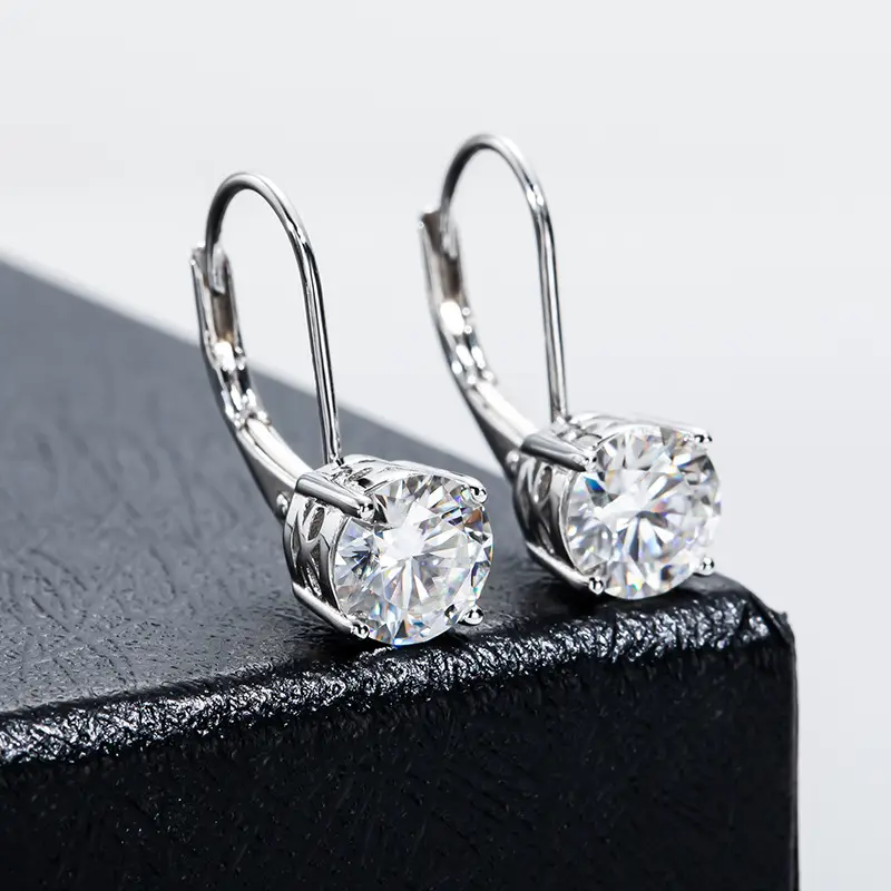 Classic Leverback Moissanite Earrings