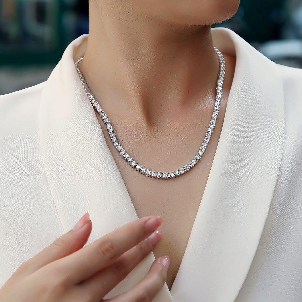 Moissanite Tennis Necklace
