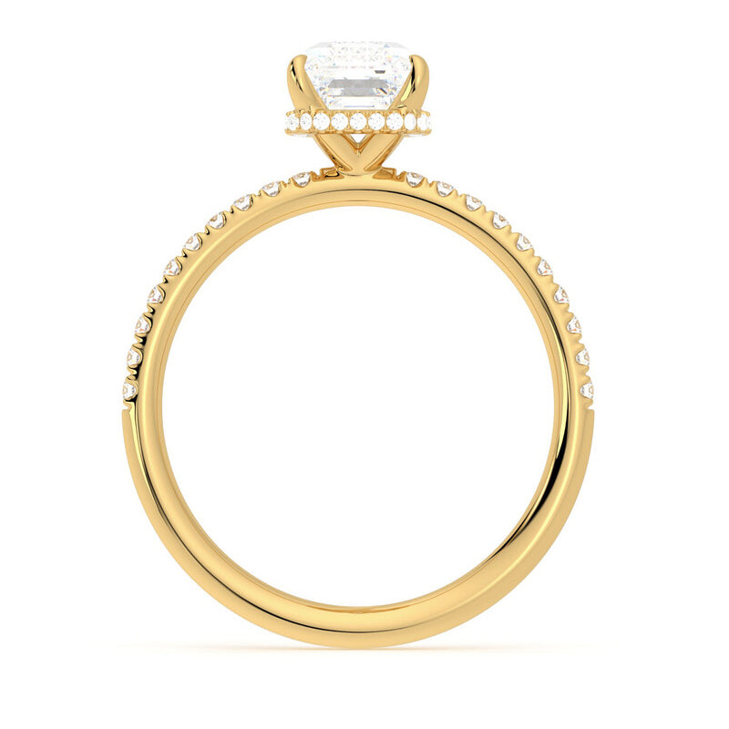 Hyne Pave Moissanite Engagement Ring-VOOGME