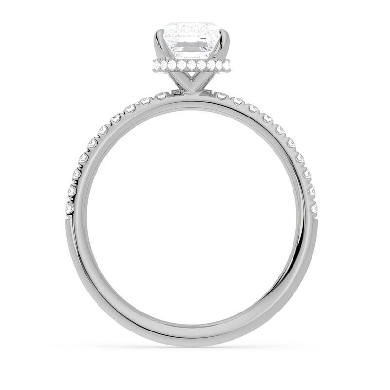 Hyne Pave Moissanite Engagement Ring-VOOGME