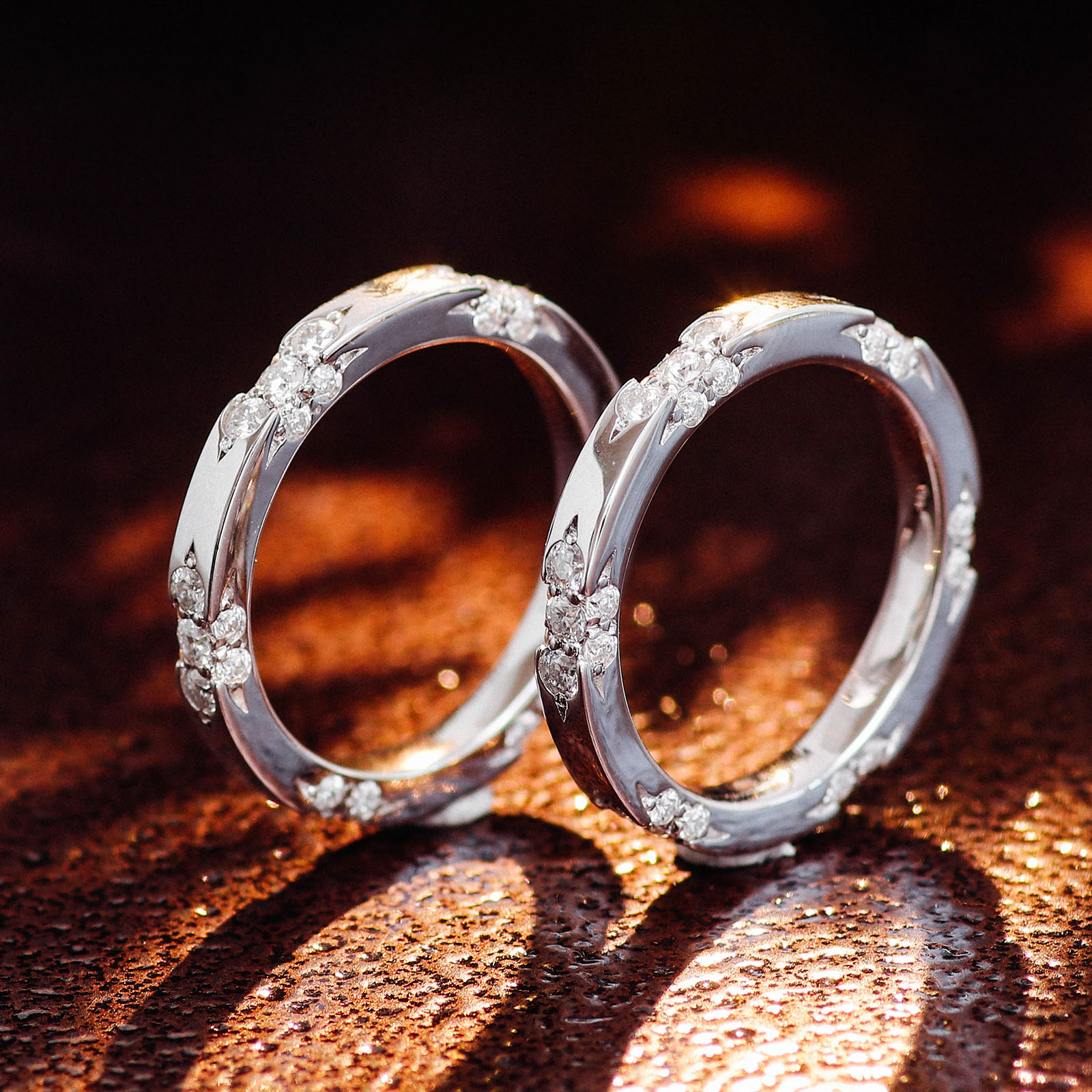 Secret Garden Moissanite Wedding Band-VOOGME