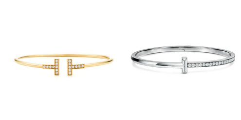 Customized Double T and Cross T Moissanite Bangle