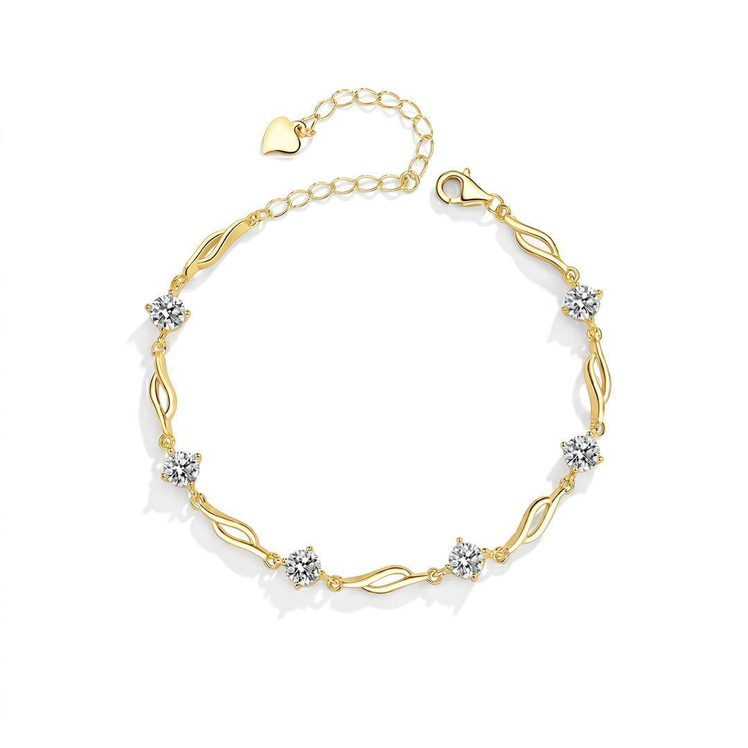 Crystal Love Moissanite Bracelet