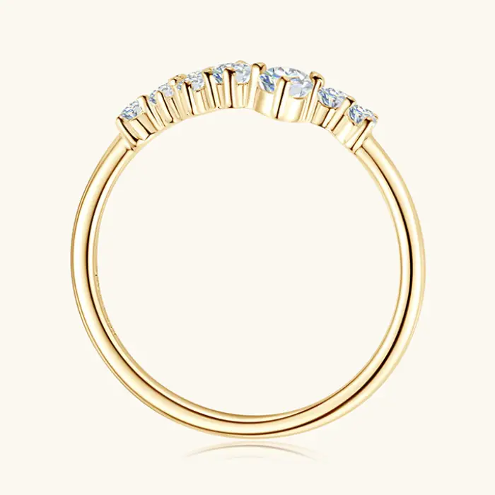 Shona Cluster Moissanite Wedding Band