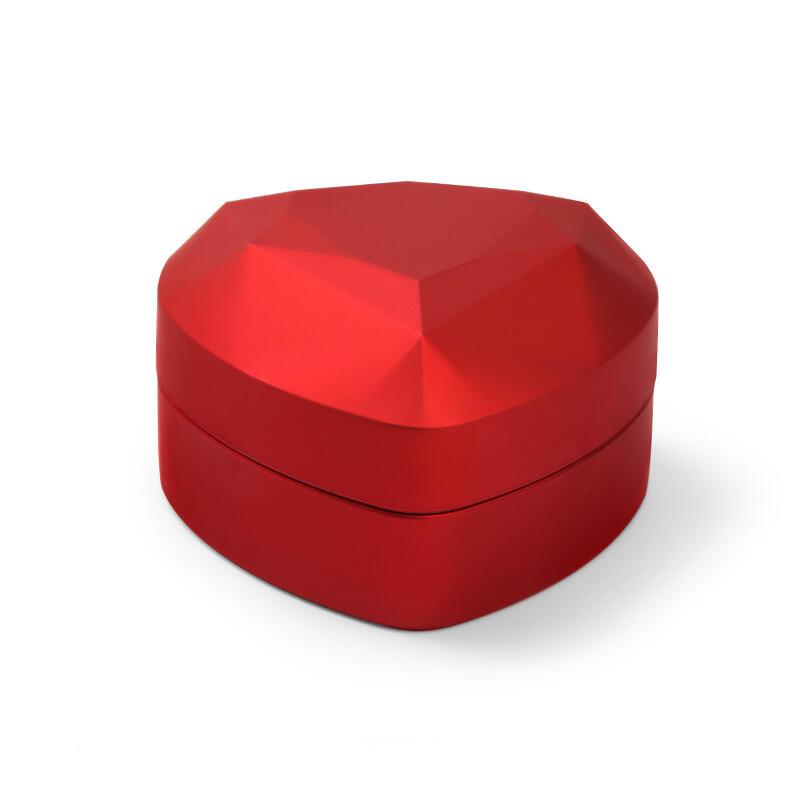 Voogme Cool Red Heart Shape Ring Box with LED Light