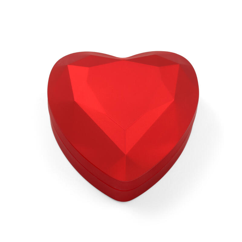 Voogme Cool Red Heart Shape Ring Box with LED Light