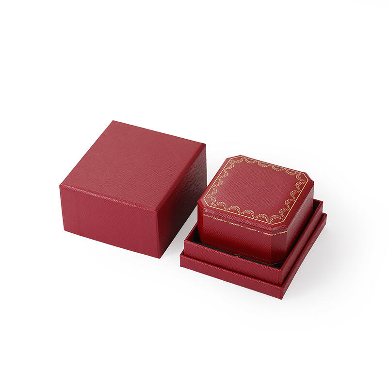 Voogme Vintage Red Earring Box Jewelry Storage