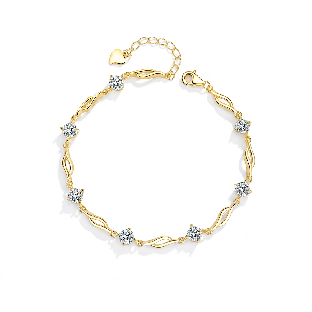 Crystal Love Moissanite Bracelet