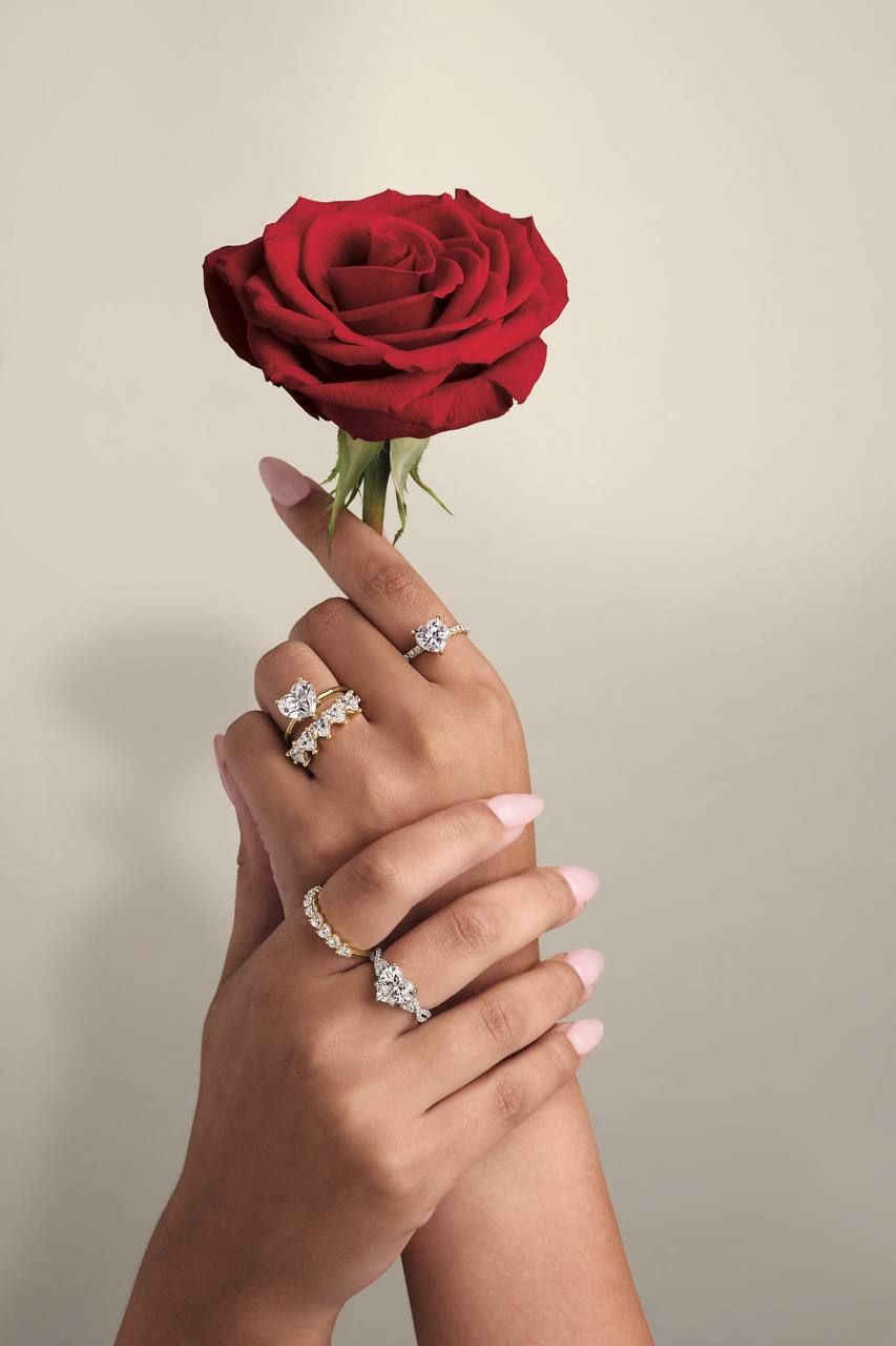 Solitaire Heart Moissanite Ring