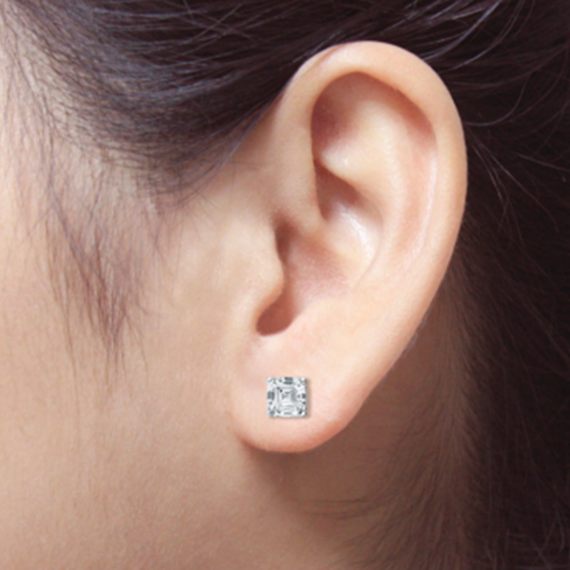 Demeter Moissanite Stud Earrings (Screw Back Earrings)-VOOGME