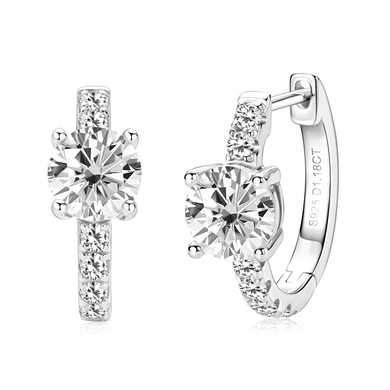 Kelley Moissanite Hoop Earrings (2.36 ct. tw)