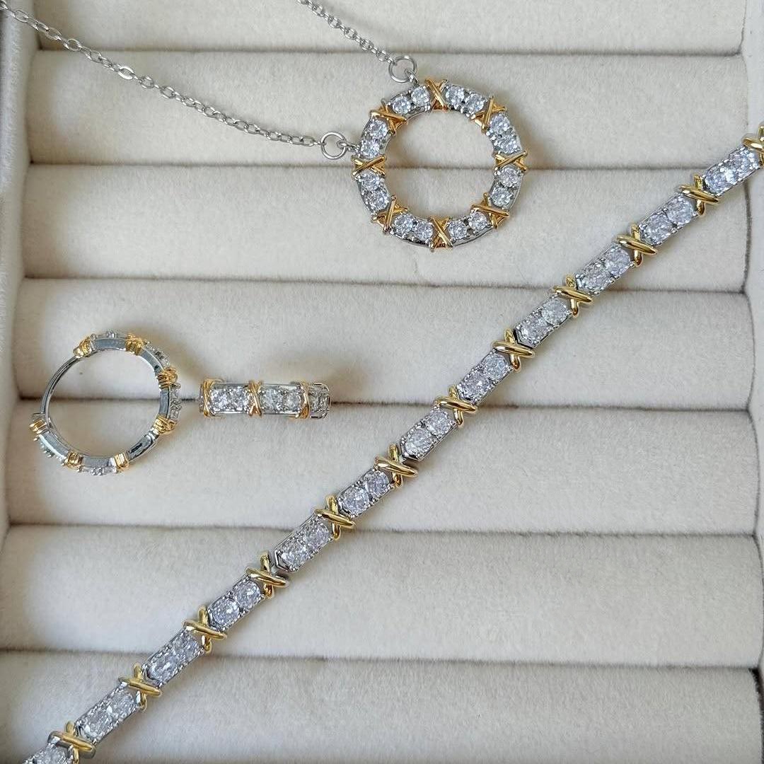 X Relief Moissanite Bracelet