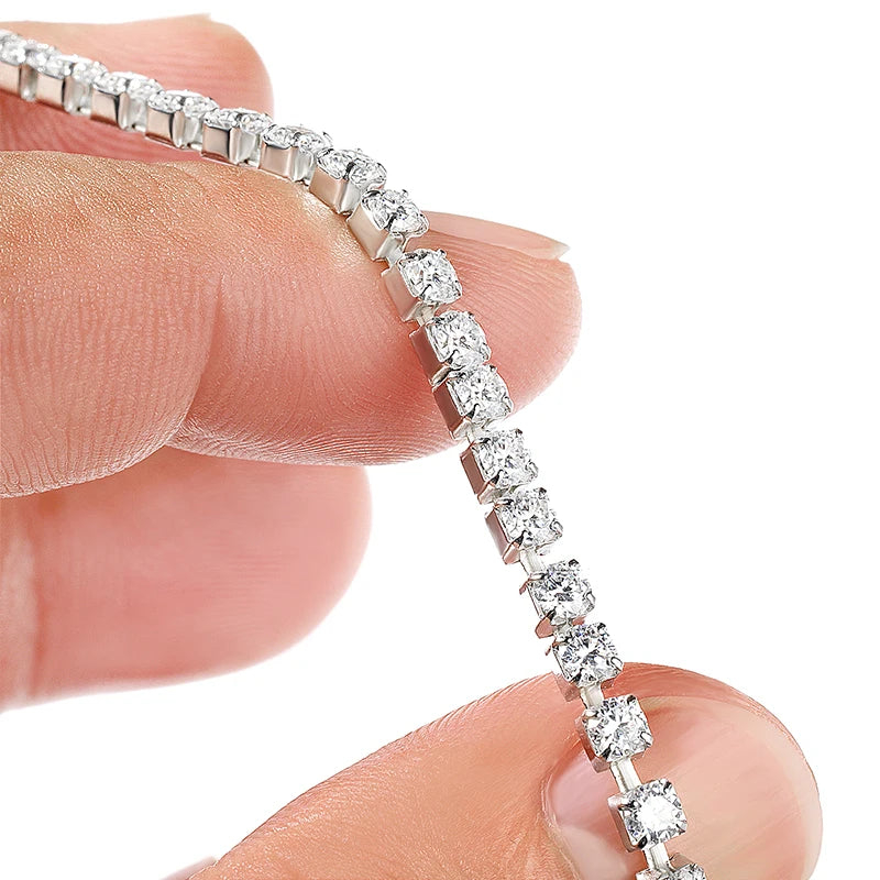 Moissanite Tennis Stretch Bracelet