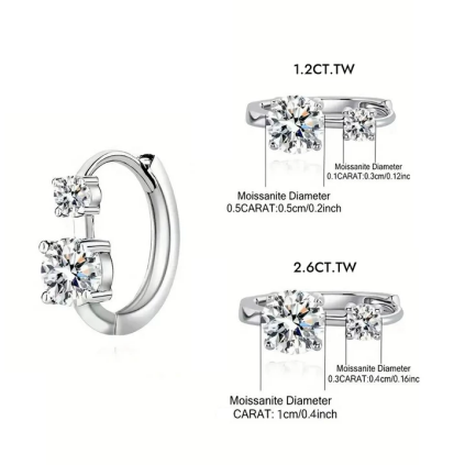 Octavia Moissanite Hoop Earrings