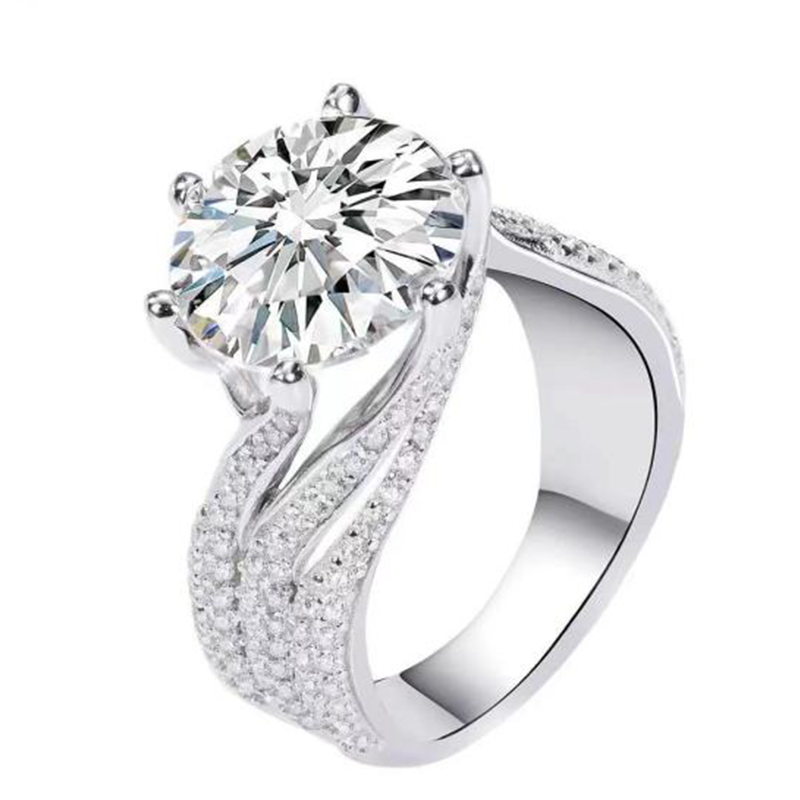 Luxe Side Moissanite Engagement Ring-VOOGME