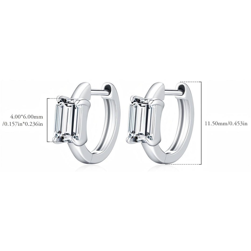 Assorted Shape Moissanite Hoop Earrings