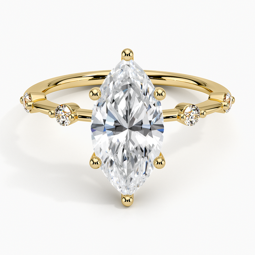 Aime Accent Moissanite Engagement Ring-VOOGME