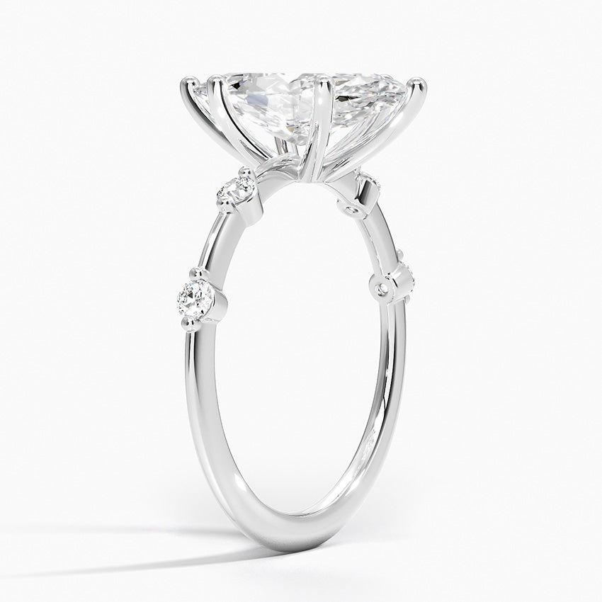 Aime Accent Moissanite Engagement Ring-VOOGME
