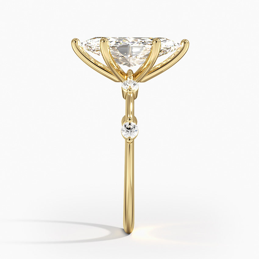 Aime Accent Moissanite Engagement Ring-VOOGME