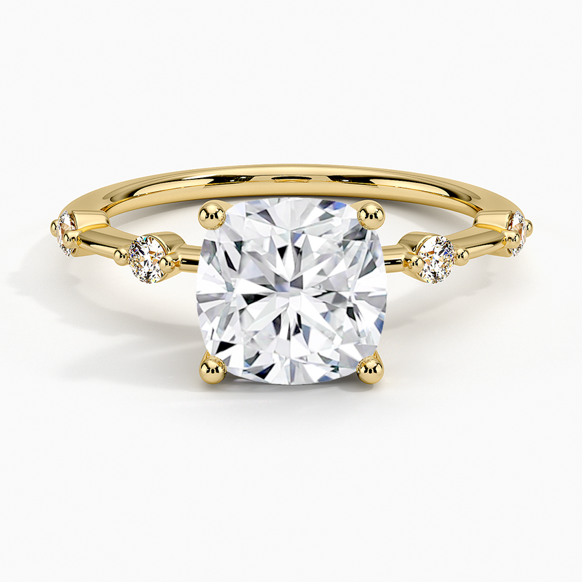 Aime Accent Moissanite Engagement Ring-VOOGME